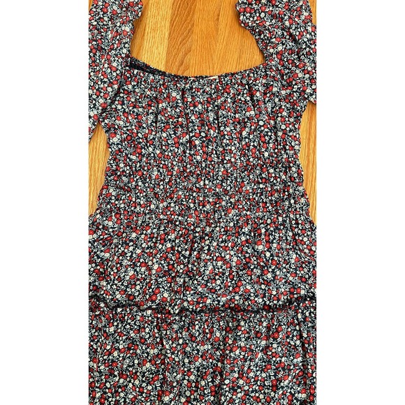 Altar'd State Floral Smocked Prairie Fit & Flare Mini Dress Women's Size Small - Picture 5 of 6